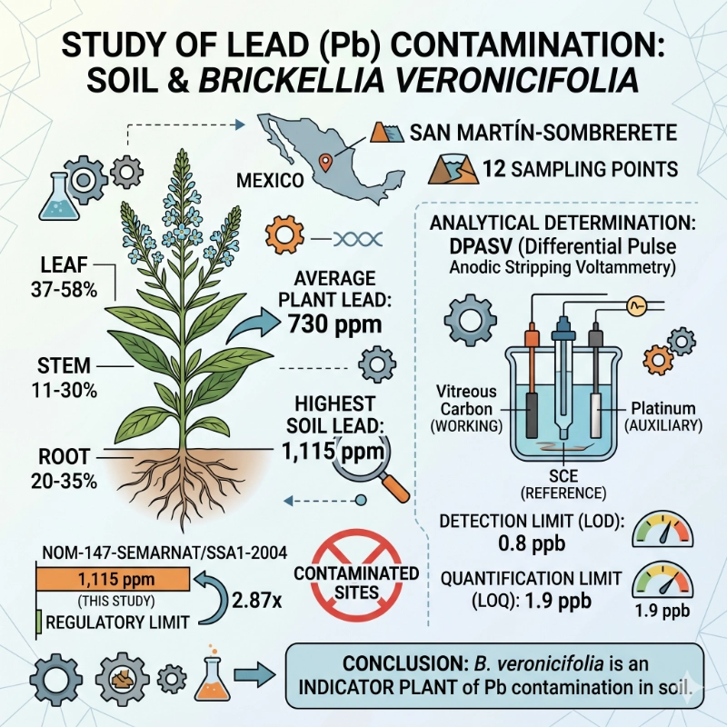 Determination of Pb in Brickellia Veronicifolia for Anodic Stripping Voltammetry