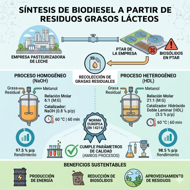 Producción sustentable de biodiesel empleando grasas residuales de la industria láctea